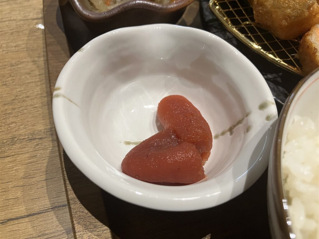 付け合わせの明太子