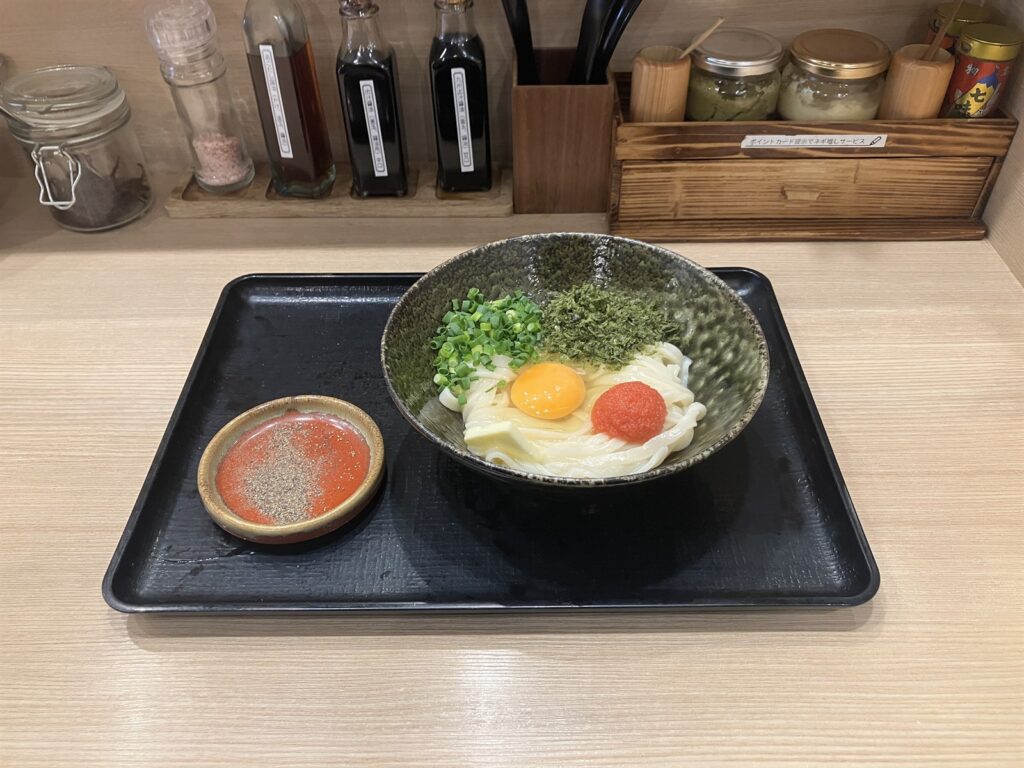 釜玉明太子バターうどん