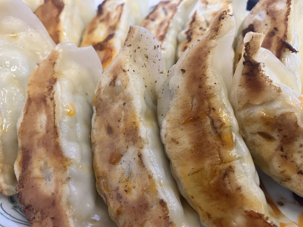 パリッと焼き目がついた餃子