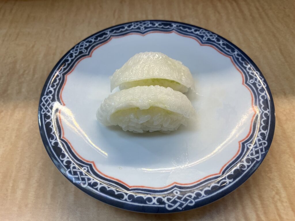 透明感のあるエンガワの握り