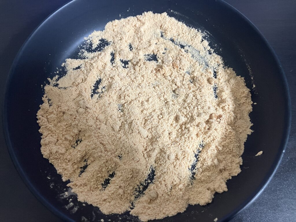 食べ終えたあとに余ったきなこ