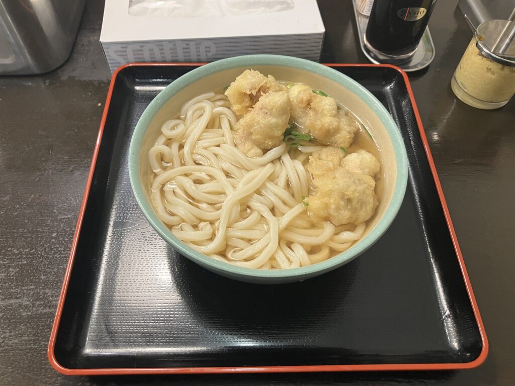 温・とり天うどん（大）