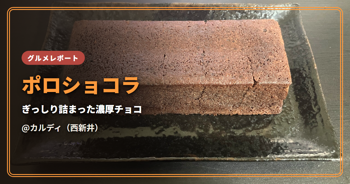 【感想】ポロショコラ（カルディ）【ぎっしり詰まった濃厚なチョコケーキ】